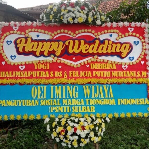 Bunga Papan Happy Wedding